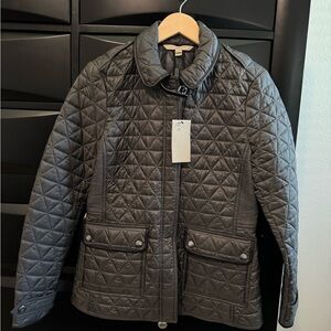 Burberry Womens Quilted Graphite Jacket